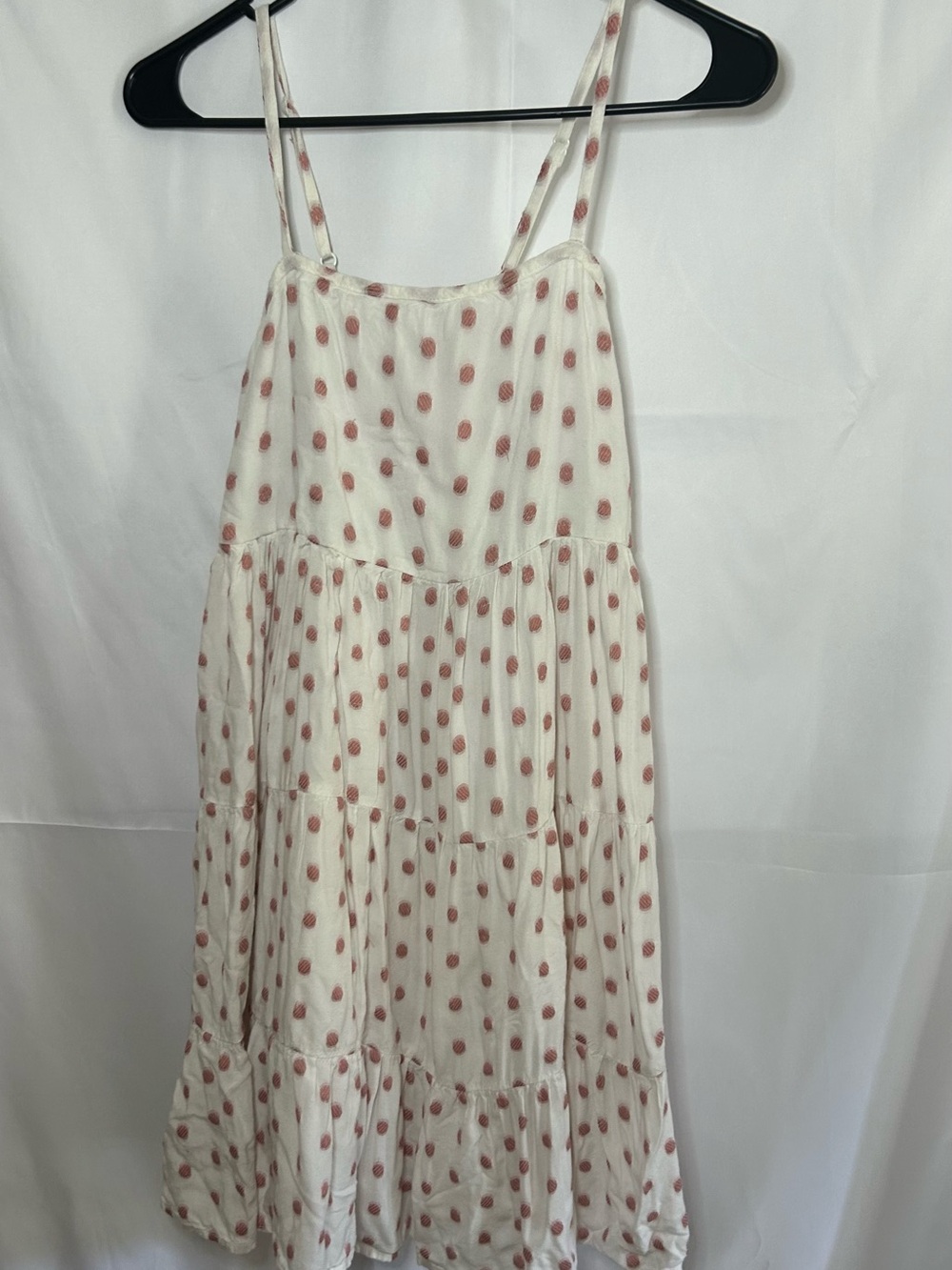 Sim & Sam polka dot Tiered Lightweight Spaghetti Strap Dress size small